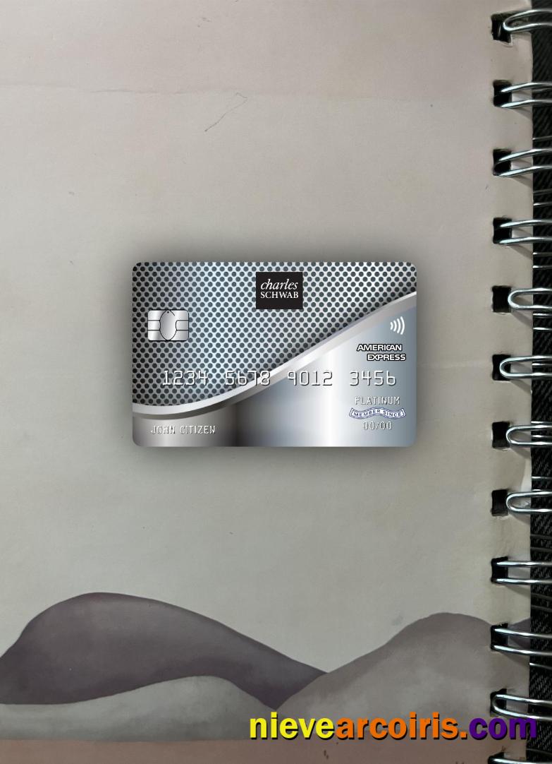 USA Charles Schwab & Co bank american express credit card photolook